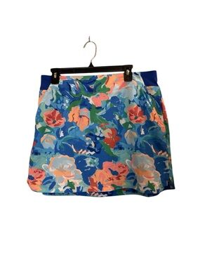 Walter Hagen Performance Blue Floral Mini Golf Skort Sz L